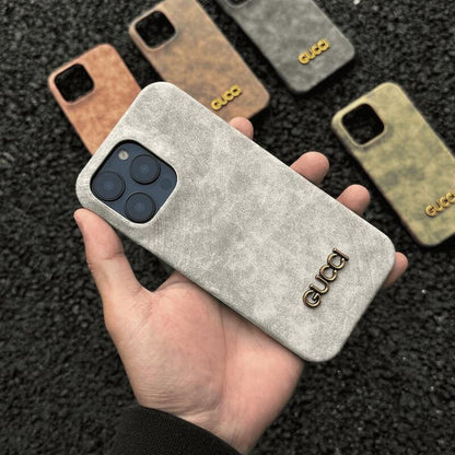Fashion leather half-covered iPhone case