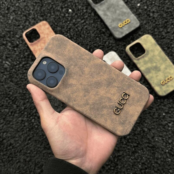 Fashion leather half-covered iPhone case