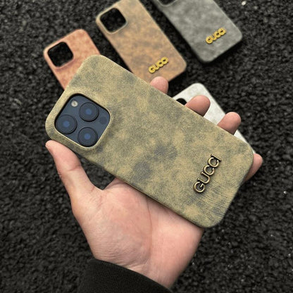 Fashion leather half-covered iPhone case