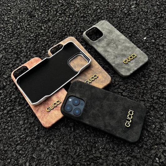 Fashion leather half-covered iPhone case