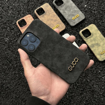 Fashion leather half-covered iPhone case