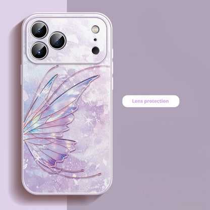 Lambskin butterfly Apple phone case