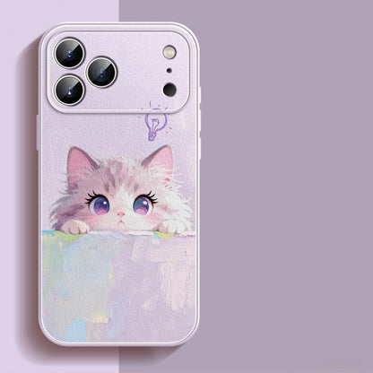 Lambskin Kitten Apple Phone Case