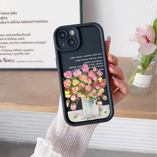Creative colorful flower Apple phone case