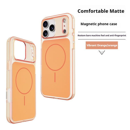Simple and stylish transparent magnetic Apple phone case