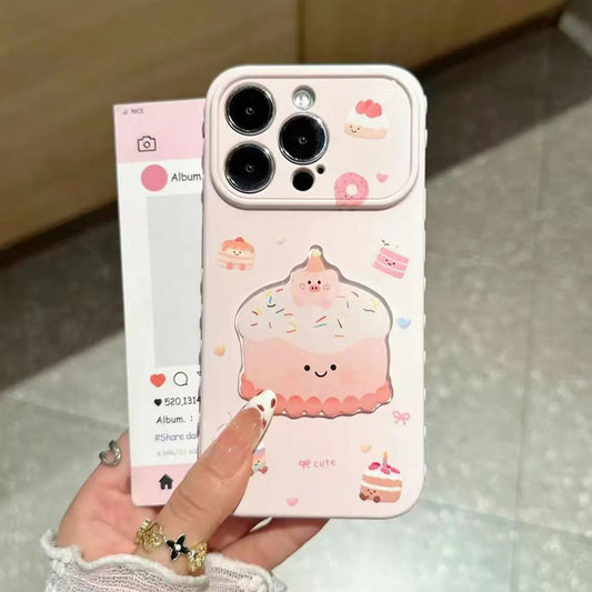 Cute cake-shaped heart-shaped Apple phone case