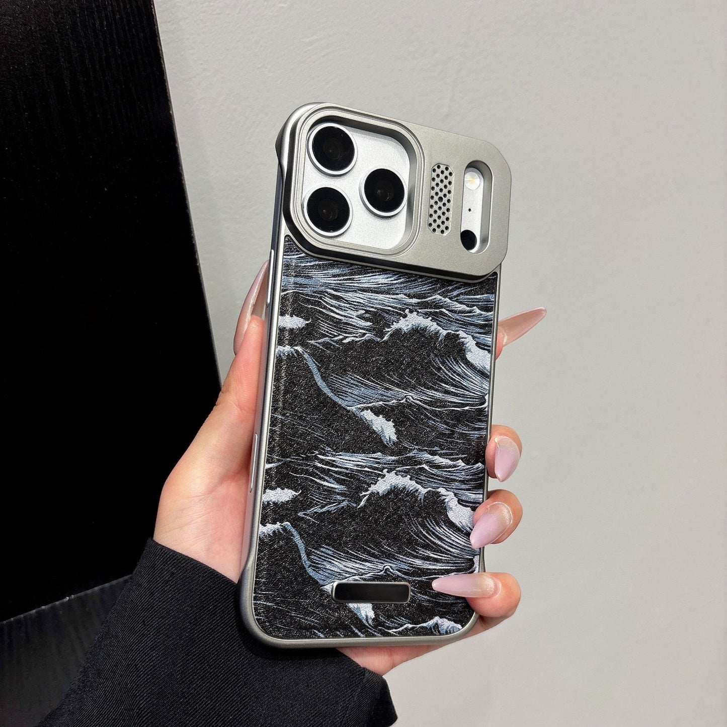 Ultra-thin frameless heat dissipation Kevlar magnetic Apple phone case