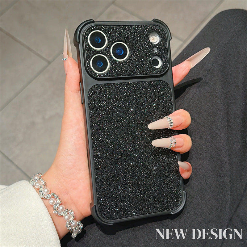 Sparkling large window anti-drop airbag Apple phone case