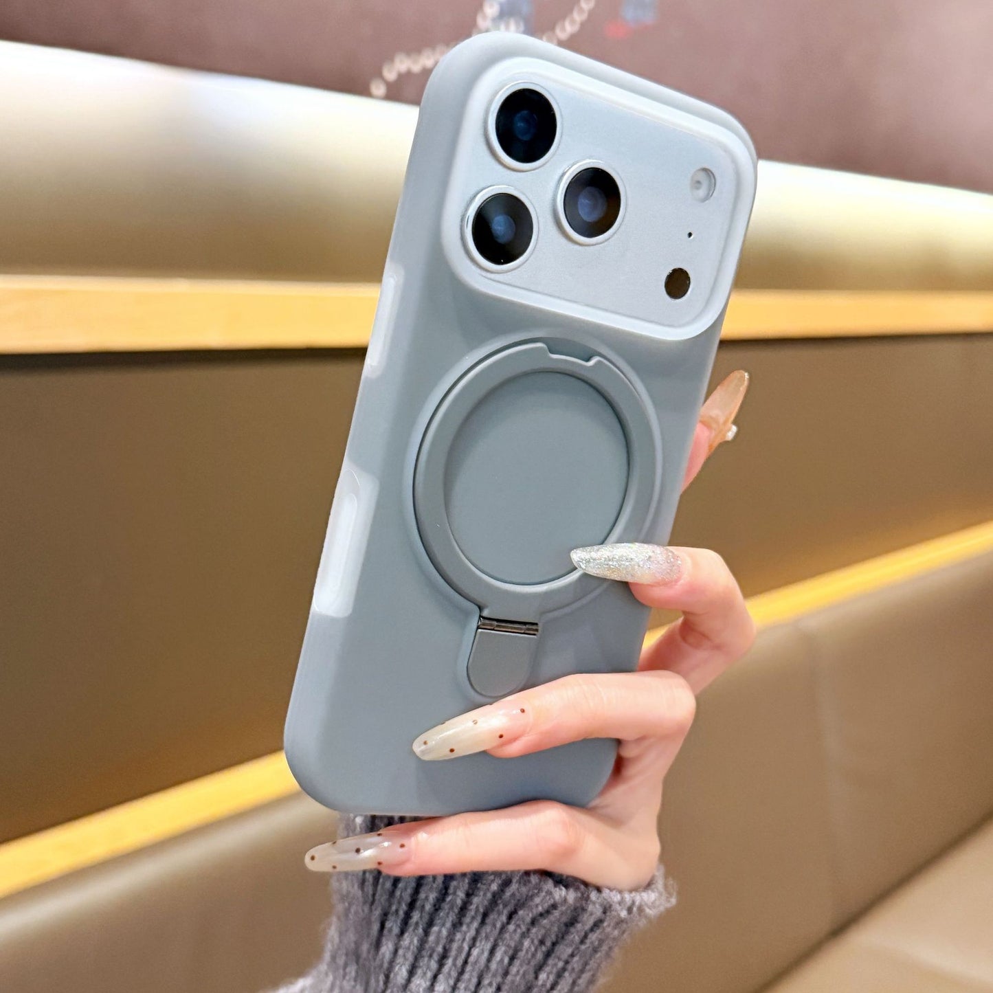 Jelly Magnetic Stand Apple Phone Case
