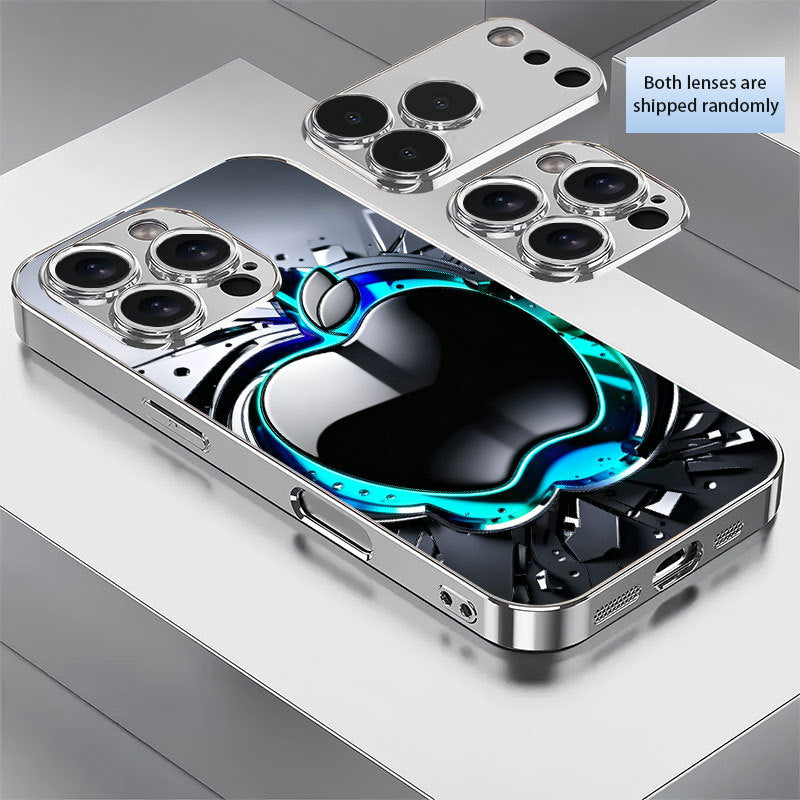 Electroplated mechanical glass Apple phone case
