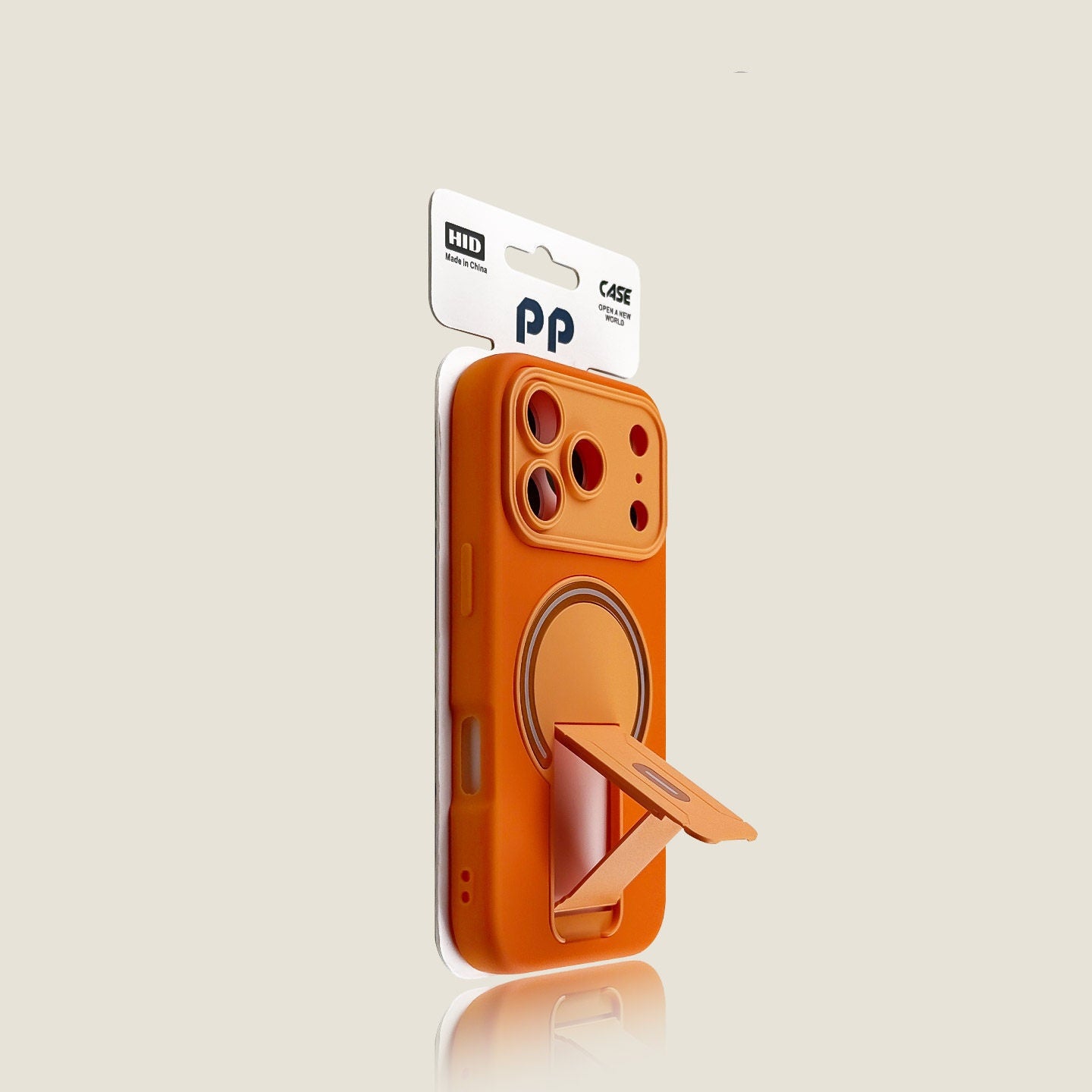 Color-blocked, skin-feel magnetic stand for iPhones