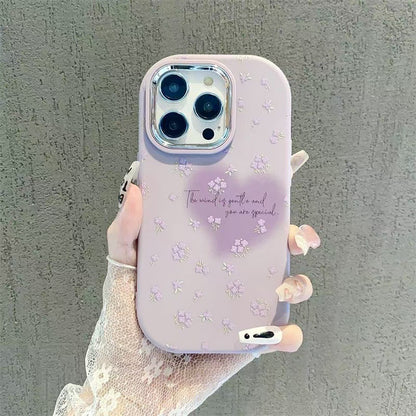 Floral Heart Apple Phone Case