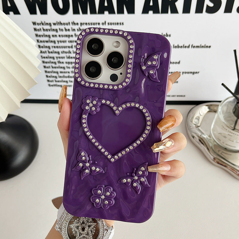 Creative Heart Butterfly iPhone Case