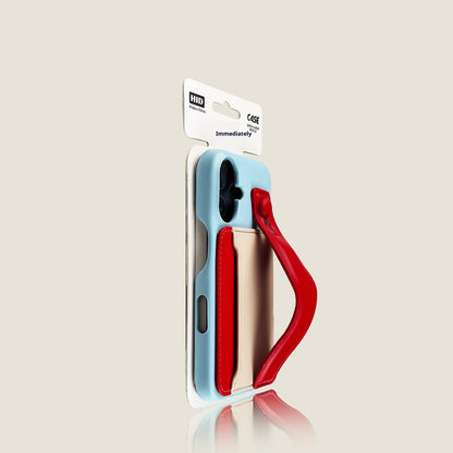 Wristband color-block card holder Apple phone case