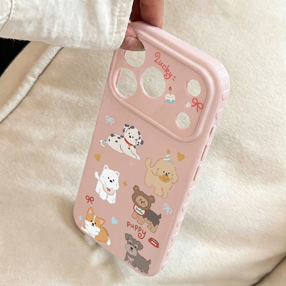 Cute puppy oil painting iPhone case