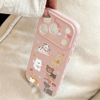 Cute puppy oil painting iPhone case