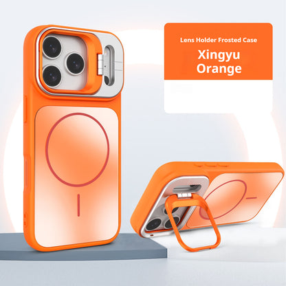 AG frosted lens holder magnetic Apple phone case