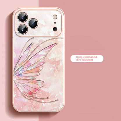 Lambskin butterfly Apple phone case