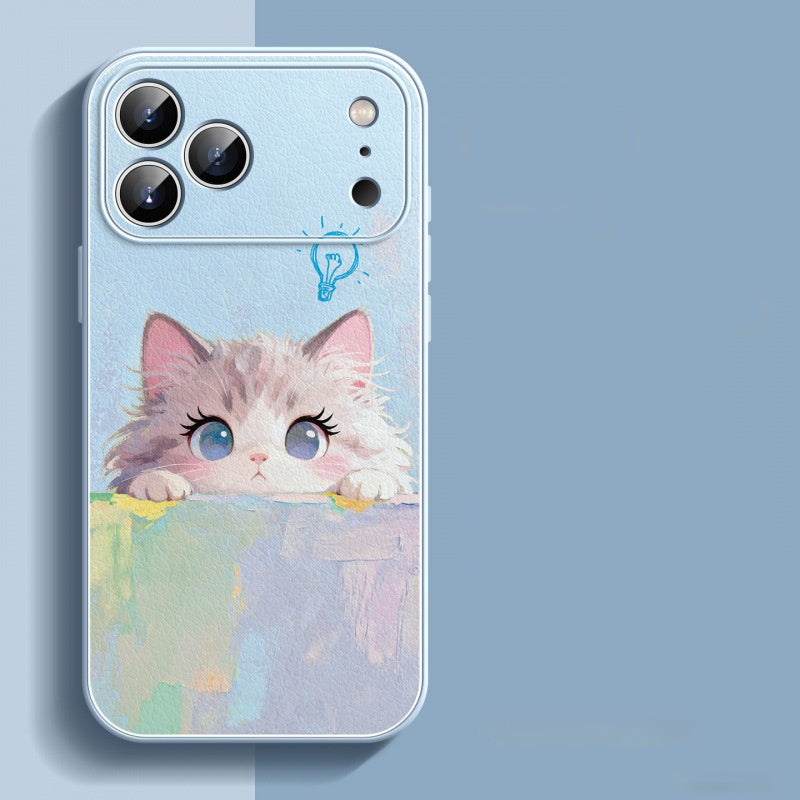 Lambskin Kitten Apple Phone Case