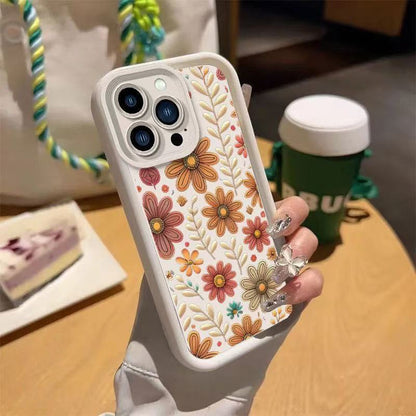 Silicone chrysanthemum Apple phone case