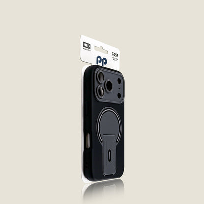 Color-blocked, skin-feel magnetic stand for iPhones