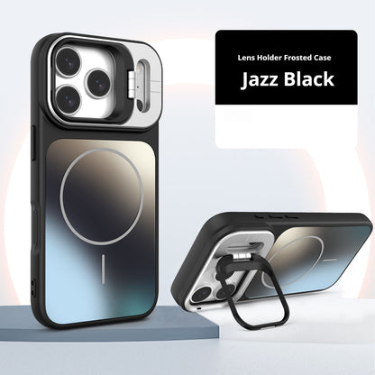 AG frosted lens holder magnetic Apple phone case