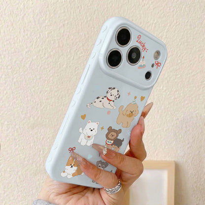 Cute puppy oil painting iPhone case