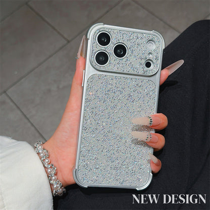 Sparkling large window anti-drop airbag Apple phone case