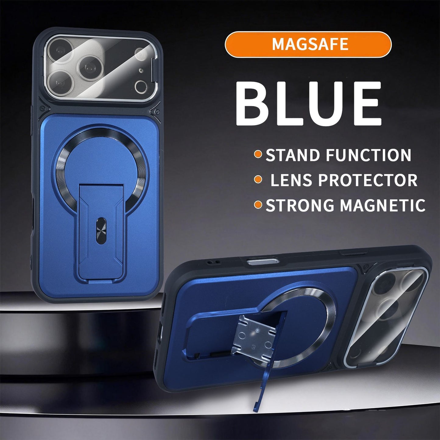 Multifunctional anti-drop protective case, invisible stand, magnetic Apple phone case