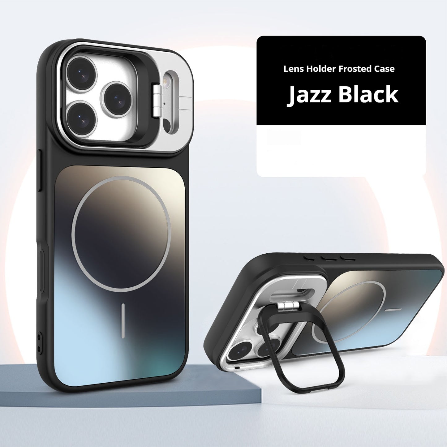 AG frosted lens holder magnetic Apple phone case