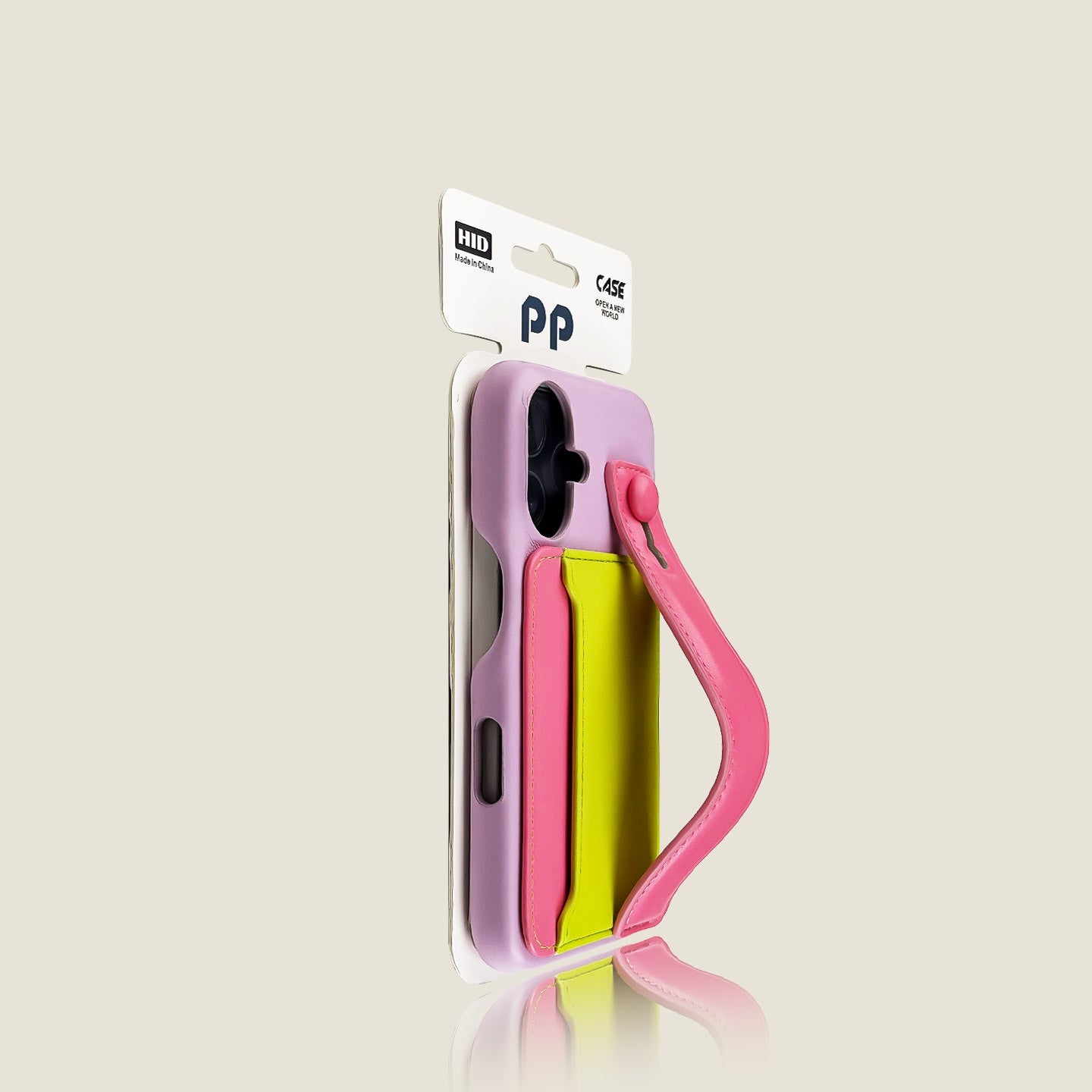Wristband color-block card holder Apple phone case