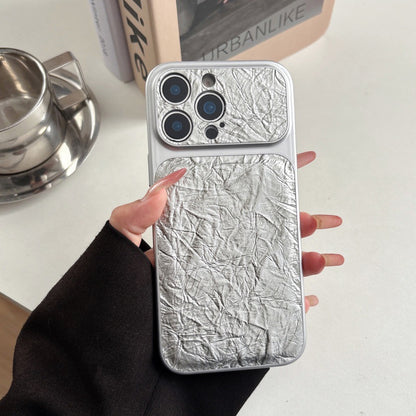 Simple wrinkled paper leather Apple phone case