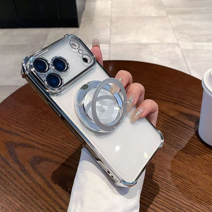 360° Rotating Stand Metal Magnetic Apple Phone Case