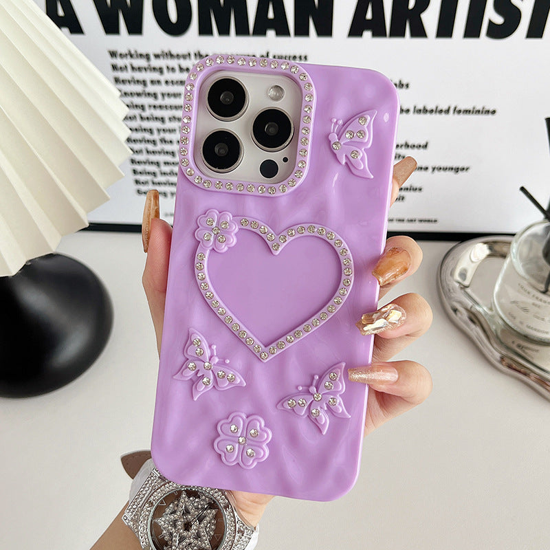 Creative Heart Butterfly iPhone Case