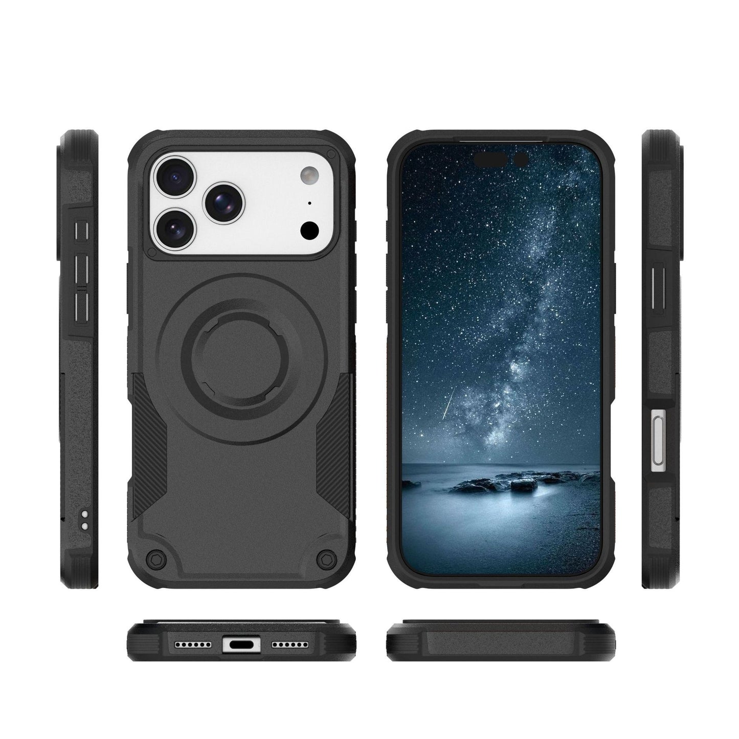 Four-corner anti-drop magnetic Apple phone case