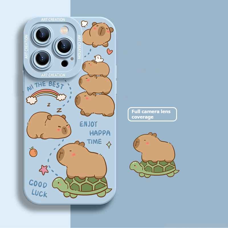 Cute animal silicone soft shell Apple phone case