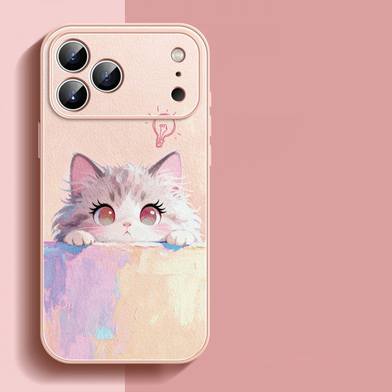 Lambskin Kitten Apple Phone Case