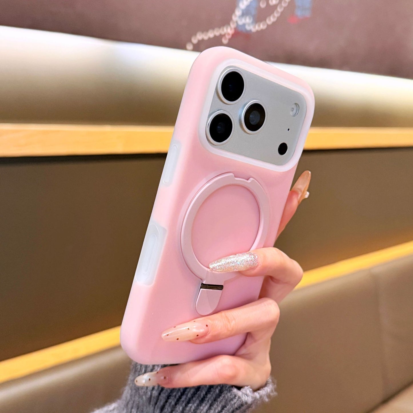 Jelly Magnetic Stand Apple Phone Case