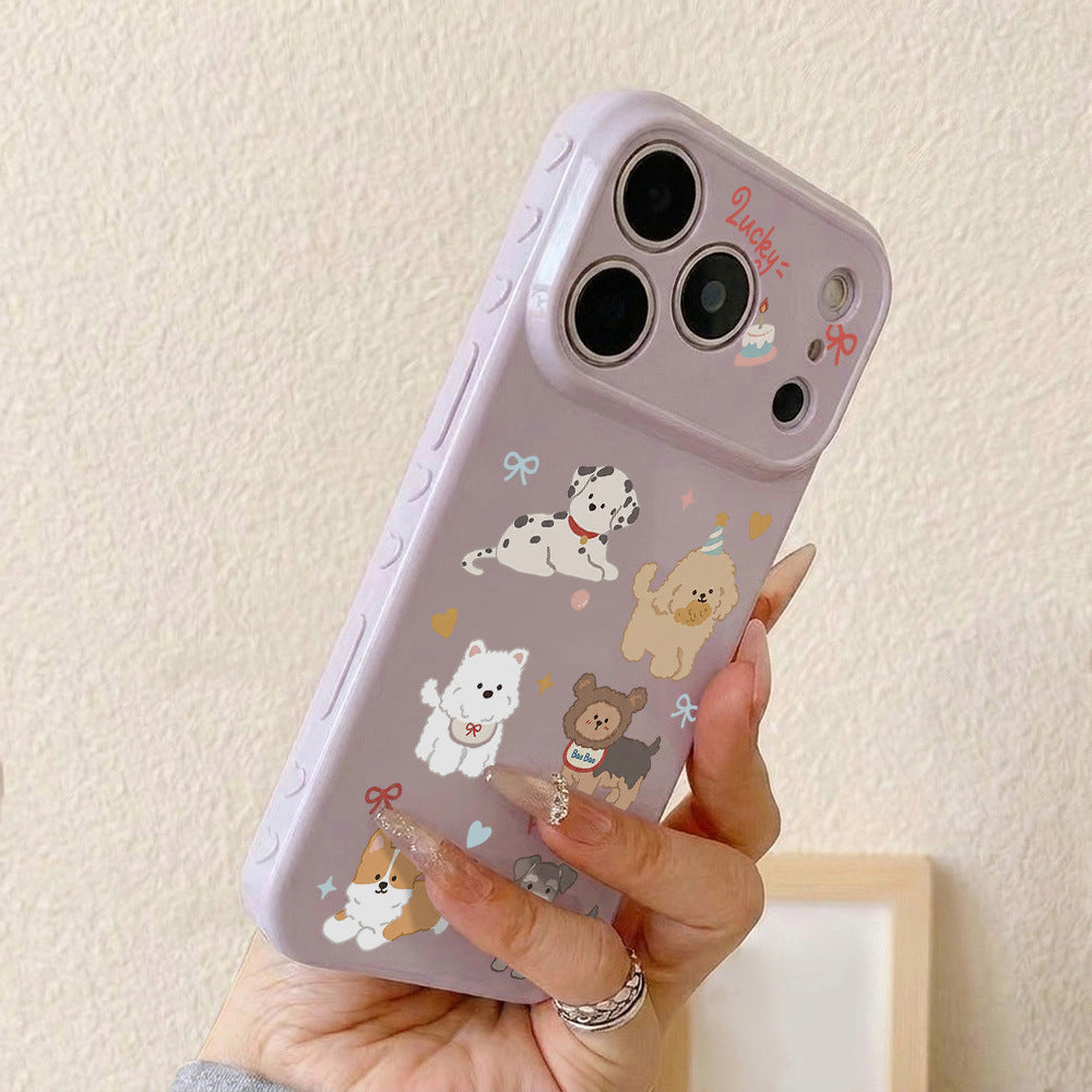 Cute puppy oil painting iPhone case