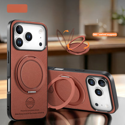 Leather rotating stand magnetic Apple phone case