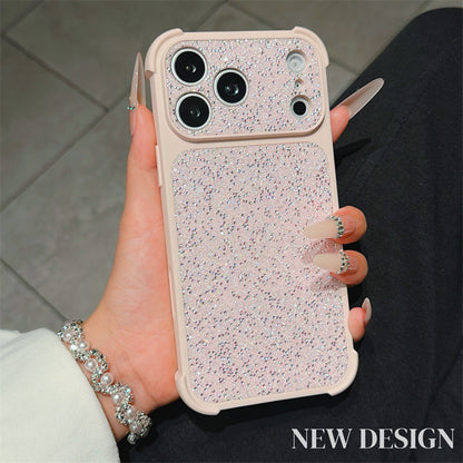 Sparkling large window anti-drop airbag Apple phone case