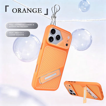Full-coverage cooling stand for Apple iPhone cases