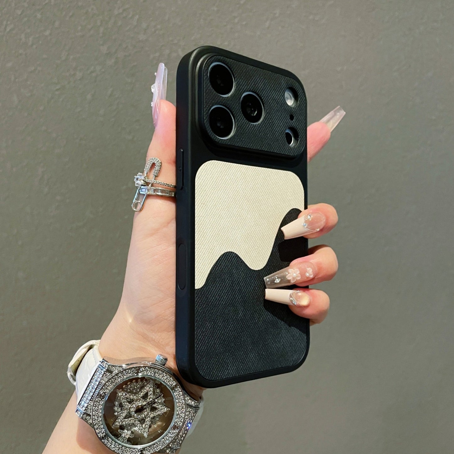 Simple denim textured iPhone case