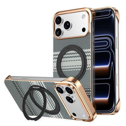 360° Rotating Stand Kevlar Water-Patterned Magnetic Apple Phone Case