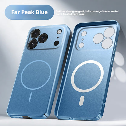 Full-coverage painted thin-ring magnetic Apple phone case