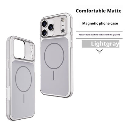 Simple and stylish transparent magnetic Apple phone case