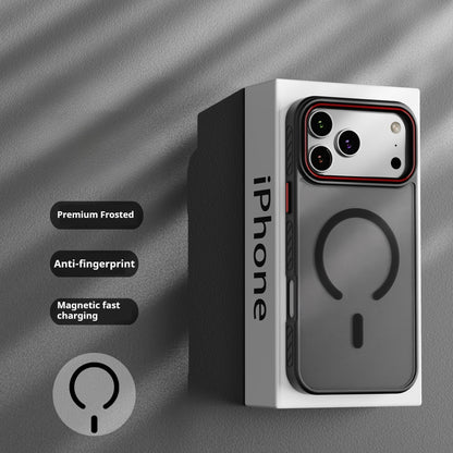 Lightweight, skin-friendly, frosted, magnetic, non-slip Apple phone case
