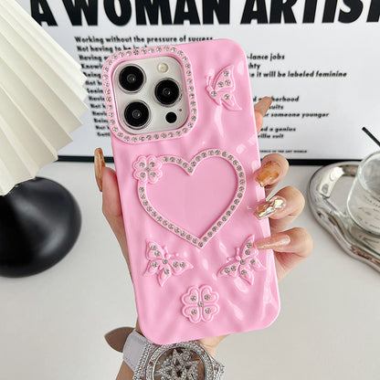 Creative Heart Butterfly iPhone Case