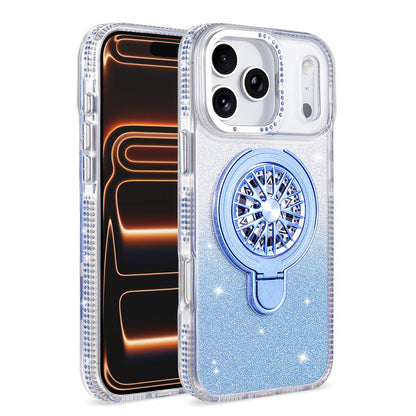 Glitter Spinning Top Stand Apple Phone Case