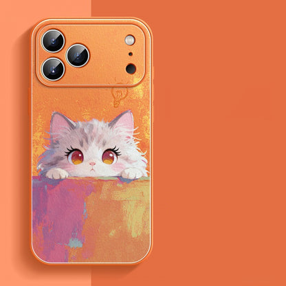 Lambskin Kitten Apple Phone Case